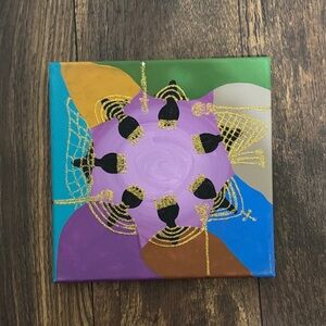 Abstract Canvas Art with Vibrant Colors KINGS and QUEENS